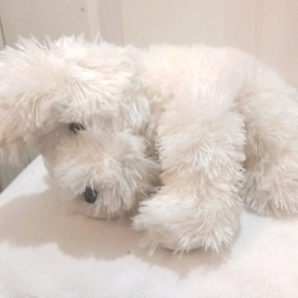 Mary Meyer Sweet Rascals White Fluffy Stuffed Dog - Picture 4 of 5